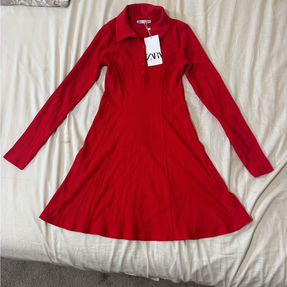 Zara Scarlet Long Sleeve Dress